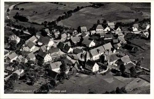 Ak Mühlhausen in der Oberpfalz, Luftaufnahme von  Aerial photograph of town