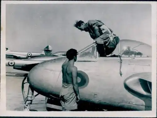 Foto Britisches Militärflugzeug Vampire, Royal Air Force