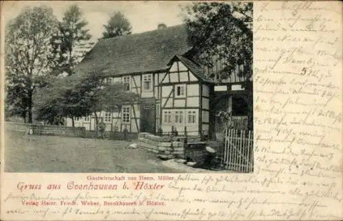 Ak Ovenhausen Höxter in Nordrhein Westfalen, Gastwirtschaft Herm. Müller