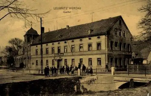 Ak Leubnitz Werdau in Sachsen, Gasthof