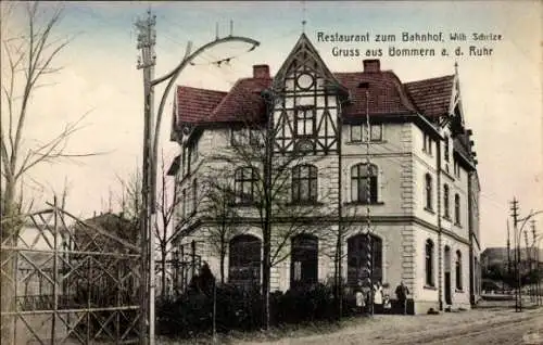 Ak Bommern Witten an der Ruhr, Restaurant zum Bahnhof, Wilh. Schulze