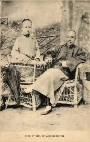 Ak China, Pere et Fils au Celeste Empire
