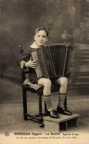 Ak Deridoux Edgard, Talentierter Junge, Akkordeon
