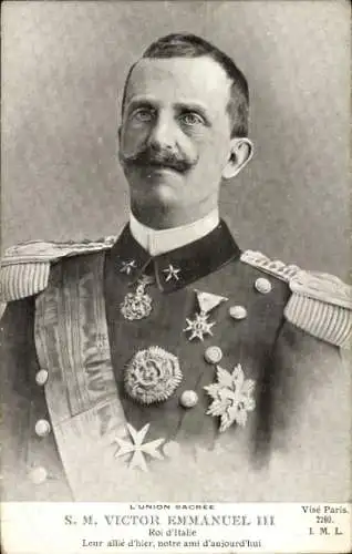 Ak Viktor Emanuel II., König von Italien