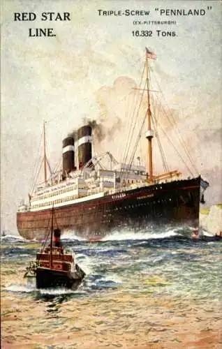 Ak Passagierdampfer Pennland, Red Star Line