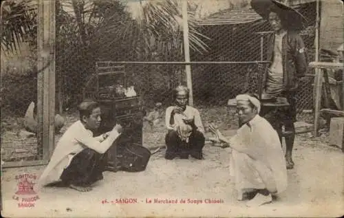 Ak Saïgon Cochinchine Vietnam, Marchand du Soupe Chinois