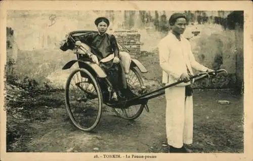 Ak Tonkin Vietnam, Rikscha-Fahrer