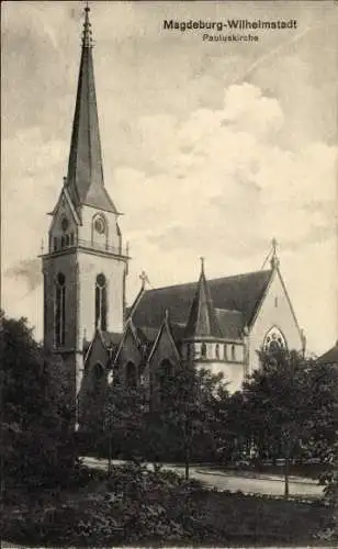 Ak Wilhelmstadt Magdeburg an der Elbe, Pauluskirche