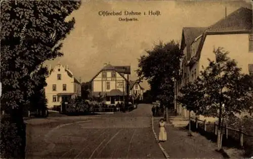 Ak Ostseebad Dahme in Holstein, Straßenpartie