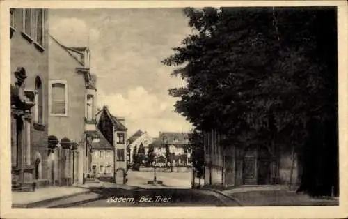 Ak Wadern im Saarland, Straßenpartie