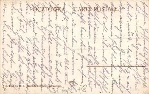 Ak Przemyśl Polen, Blick auf Platz,  Architektur, Menschenmenge, Farbenfrohes Bild