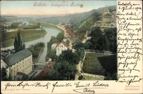 Ak Colditz in Sachsen, Haingasse und Hainberg