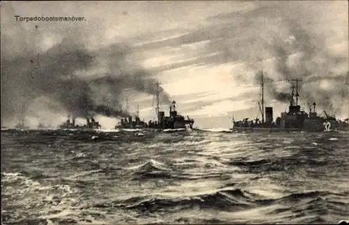 Ak Deutschland unbekannt, Torpedobootsmanöver