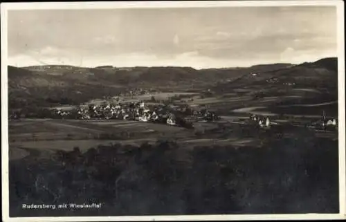 Ak Rudersberg in Württemberg, Panorama mit Wieslauftal