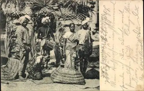 Ak Hamburg Eimsbüttel Stellingen, Carl Hagenbecks Tierpark, indische Musikergruppe