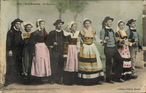 Ak Menschen in bretonischen Trachten, Truung