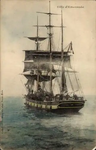 Ak Segelschiff, Côte d'Emeraude