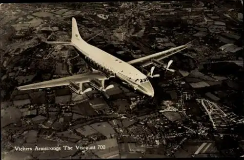 Foto Ak Flugzeug, Vickers Armstrongs The Viscount 700