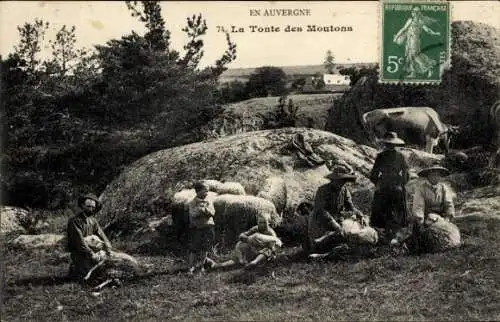 CPA Auvergne, Tonte des Moutons