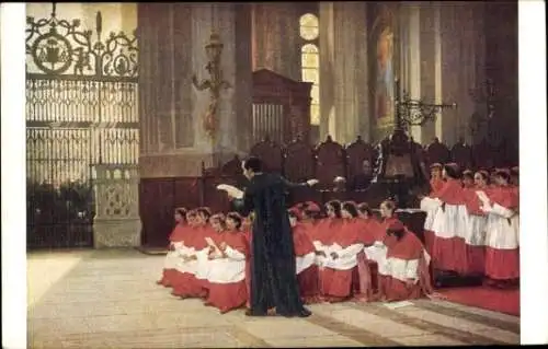 Künstler Ak Dawani, A., Une maitrise d'enfants, Italie
