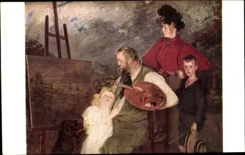 Künstler Ak Blanche, J., Familie des Malers