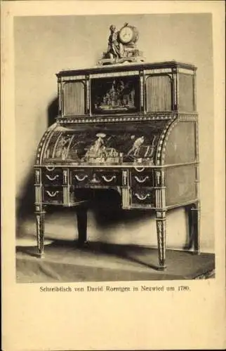 Ak Schreibtisch von David Roentgen in Neuwied um 1780, Rokokko, Königl. Kunstgewerbemuseum