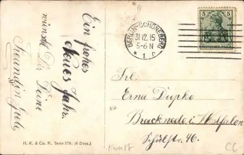 Künstler Ak Schröpler, Pferdeschlitten