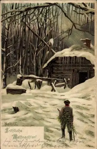 Künstler Ak Mailick, Fröhliche Weihnachten