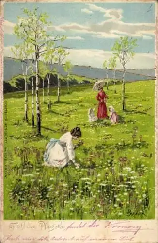 Künstler Ak Mailick, Fröhliche Pfingsten