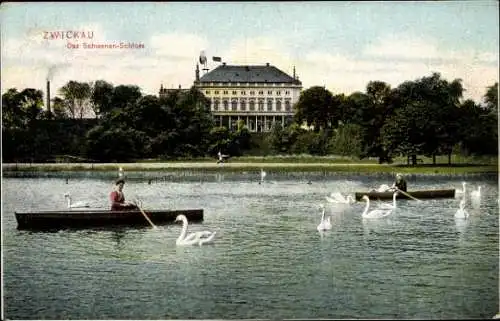 Ak Zwickau in Sachsen, Das Schwanenschloss
