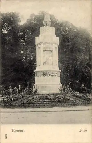 Ak Breda Nordbrabant Niederlande, Stadt  Monument