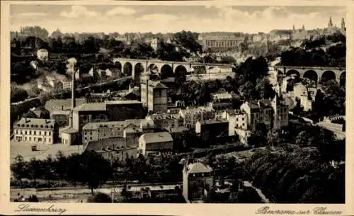 Ak Luxembourg Luxemburg, Fort Thüngen, Trois Gland, Drei Eicheln, Dräi Eechelen, Panorama mit ...