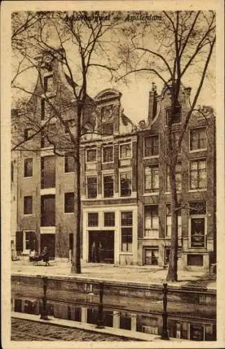Ak Amsterdam Nordholland Niederlande, historische Gebäude, Grachten, Bäume, Architektur