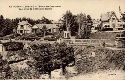 Ak Pornic Loire Atlantique, Chalets de Gourmalon, Anse-aux-Lapins,  von Pornic