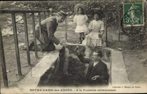 Ak Notre Dame des Anges Seine Saint Denis, Fontaine miraculeuse