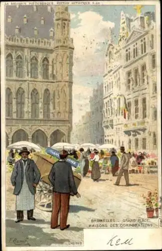 Künstler Ak Ranot, F., Brüssel Brüssel, Grand Place, Houses of Corporations