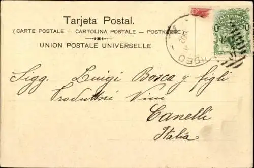 Ak Montevideo Uruguay, Bolsa de Comercio,  Gebäude, Straße mit Wagen