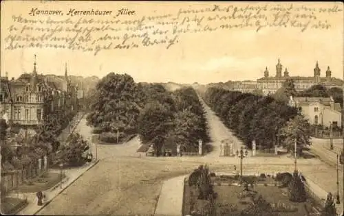 Ak Hannover in Niedersachsen, Herrenhäuser Allee