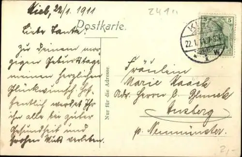 Ak Holtenau Kiel in Schleswig Holstein, Kanalmündung, Denkmal, Leuchtturm, Segelboot