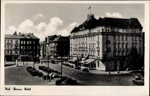 Ak Kiel, Hanna Hotel, Stadtansicht,  Autos, Gebäude