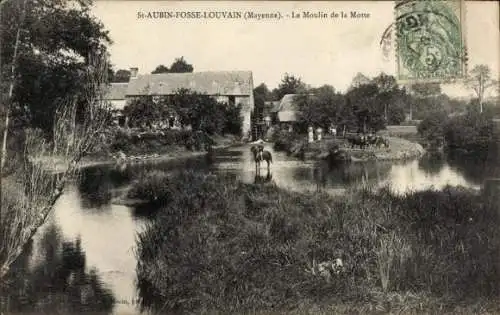 Ak St-Aubin-Fosse-Louvain Mayenne, Le Moulin de la Motte