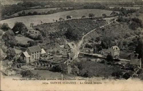Ak Sainte Suzanne Mayenne, Le Grand Moulin