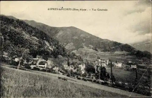 Ak Aspres-les-Corps Hautes Alpes, Gesamtansicht