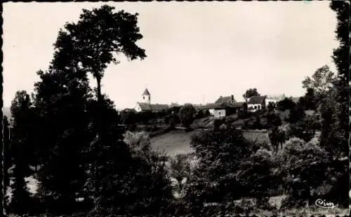 Ak St-Etienne-de-Vicq Allier, Le Bourg, Vue prise de la route de La Bruyere
