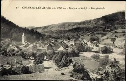 Ak Colmars les Alpes Alpes de Haute Provence, Gesamtansicht