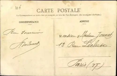 Ak Épinal Lothringen Vosges, Stadtansicht, Statue de Pinau, Rue Rualménil, Poststempel, französis