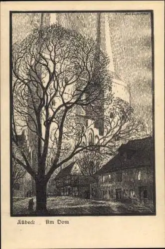 Künstler Ak Hansestadt Lübeck, Dom