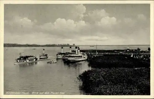 Ak Kirchmöser Brandenburg an der Havel, Salondampfer, Plauer See, Anlegestelle