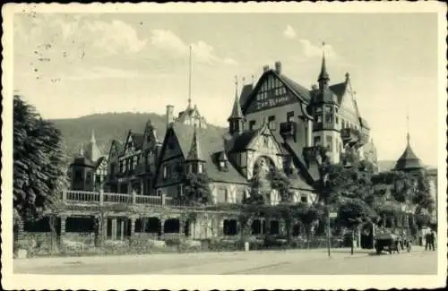 Ak Assmannshausen Rüdesheim am Rhein, Gasthof zur Bene, r Gasthof, schöne Architektur, idyllische