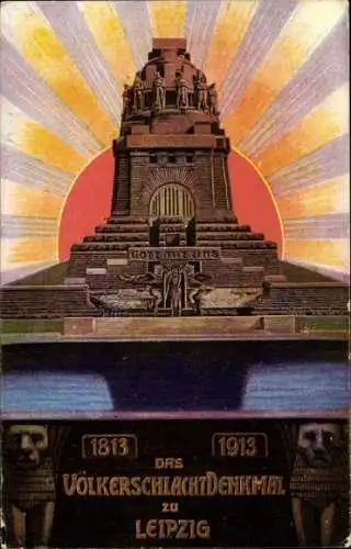 Künstler Ak Leipzig, Völkerschlachtdenkmal, Weihe 1913